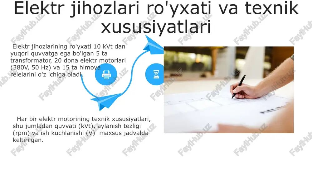 sanoat korxonasining elektr qismi uchun loyiha hujjatlari - Page 4