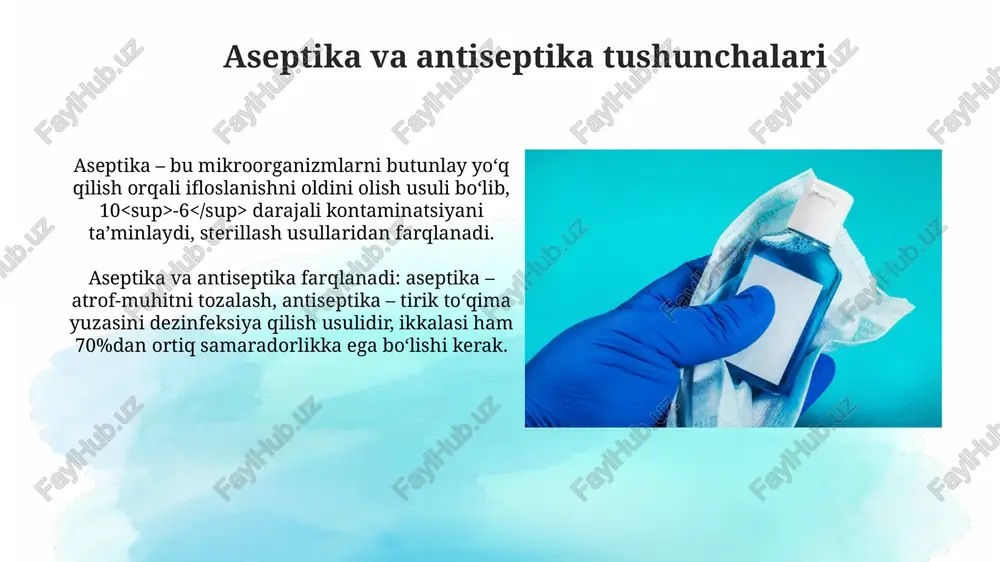 sterilizatsiya usullari aseptika antiseptika - Page 4