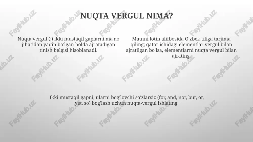 nuqtali vergul belgisining ishlatish qoidalari - Page 4