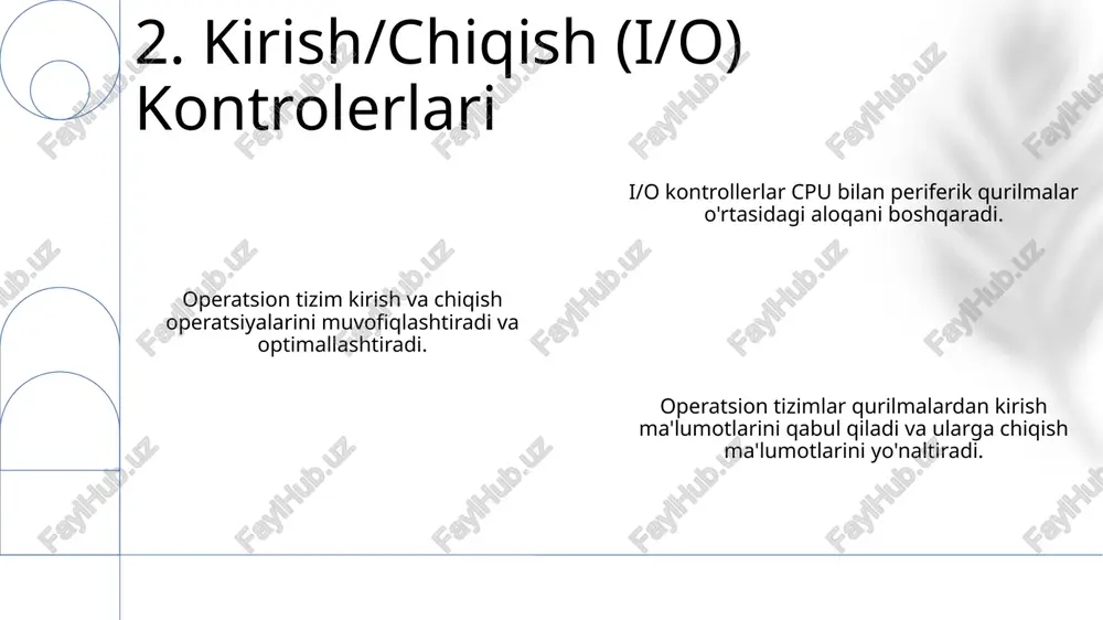 operatsion tizimlardan ma'lumotlarni kiritish va chiqarishni boshqarish - Page 4