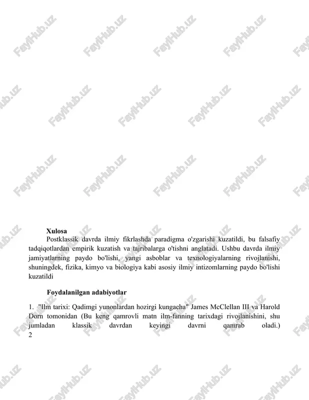 postnoklassik davrida ilm-fanning rivojlanishining asosiy tendensiyalari - Page 4