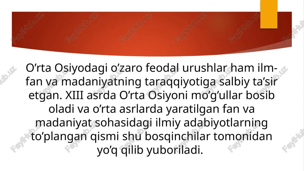 lish yo‘li, sadoqat va do'stlikni sinov yoii, inson o‘zining barcha ma’naviy kuch-quvvati, jismoniy va aqliy qobiliyatlarii yuzaga chiqarishining vositasidir koshifiy taxallusi bilan ijod qilgan o‘rta osiyo va xurosonning mashhur mutafakkiri husayin voiz koshifiy 1440-yillarda tug‘ilib, 1505-yilgacha yashagan va ijod qilgan. koshifiyni o‘z davrining ilmli hamda ma’rifatli kishisi deb tan olganlar. husayin voiz koshifiy shaxslarni toifalashda asosan ularning ijobiy va salbiy xususiyatlarining ustuvorligiga tayangan holda yaxshi hamda yomonga ajratadi. beshta guruhga bo‘iingan, ya’ni toifalangan shaxslarga ta’rif berib, ijtimoiy davrning talablarini ham inobatga oladi. shaxsning ijtimoiy belgisi zarur, lekin axloqiy fazilatlari ustuvordir, degan xulosani keltiradi. abu abdulloh al xorazmiy 997-yil vafot etgan. abu abdulloh al xorazmiy dunyoqarashining muhim tomoni, uning keng bilimi, ilmning ko‘p jabhalari masalalarini tushunishga obyektiv yondasxishga qaratilgan. xususan, uning tib, odam anatomiyasi va fiziologiyasi sohasidagi bilimi xissiy sezgining moddiy asoslarini qidirishga yordam beradi. abu abdulloh al xorazmiy «shaxsiy ruh — u miyada bo‘lib, undan badan a’zolariga asab orqali tarqaladi» …