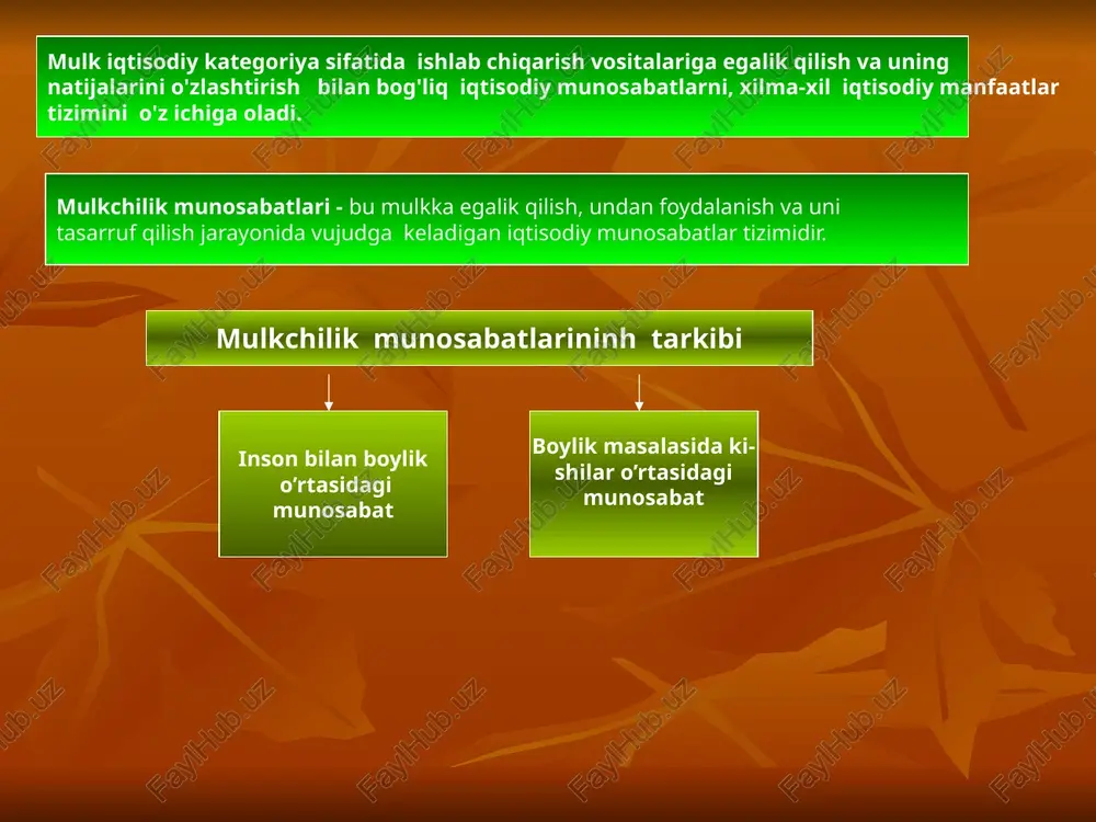 layotgan islohotlarning ichki mantig'iga bo'ysundiriladi va ularning asosini tashkil qiladi. mulkni xususiylashtirish jarayoni davlat tomonidan boshqariladi. xususiylashtirishni huquqiy- me'yoriy jihatdan ta'minlashda qonunlarga rioya etiladi. ii-bosqich audio1.wav image1.jpeg /docprops/thumbnail.jpeg