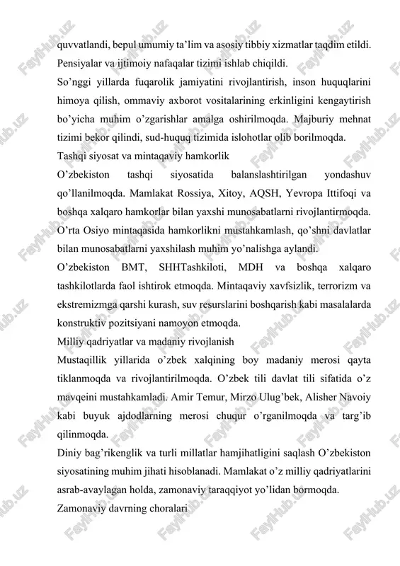 o’zbekistonning o’ziga xos istiqlol va taraqqiyot yo’li - Page 4
