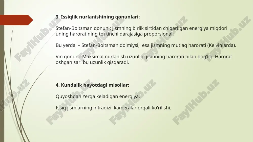 issiqlikning nurlanishi - Page 4