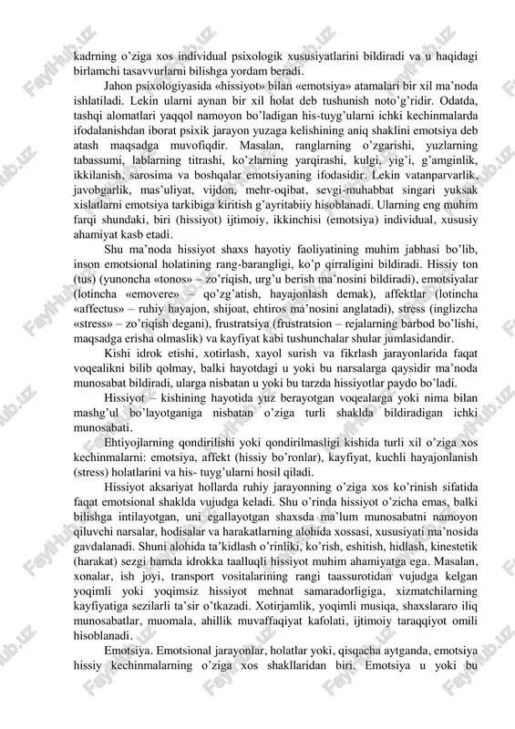 akat motivlari va motivlar kurashi. kishi biron maqsadni, ayniqsa, shu maqsadga yetish uchun biron yo‘l va usulni tanlar ekan, nega boshqa maqsadni emas, xuddi shu maqsadni tanlashi kerak, bu maqsad nima uchun boshqa yo‘llar bilan emas, balki mana shu yo‘llar bilan hal etishi kerak, degan savolni ko‘ngildan o‘tkazadi. maqsadni va unga yetish yo‘lini tanlash jarayonida unga ma’qul yoki noma’qulligi nuqtayi nazaridan baho beriladi. maqsadni va unga yetishish yo‘llarining ma’qulligi yoki noma’qulligini belgilab beradigan hamma narsa ish- harakat motivlari deb ataladi. kishi nega boshqa bir maqsadni emas, balki xuddi shu vositalar bilan ish ko‘rishni, yoki ish ko‘rmoqchi bo‘layotganining sababi nima degan savolga javob motiv mazmunini tashkil etadi. qarorga kelish. maqsadga yetishish yo‘llarini va vositalarini tanlash jarayonida rejalashtirish, motivlar kurashi bilan bog‘langan bo‘lib, qarorga kelish bilan tugaydi. qarorga kelish muayyan bir maqsadni va shu maqsadga erishish yo‘lida harakat usullaridan birini tanlab olish demakdir. motivlar kurashida buning ma’nosi shuki, motivlardan biri hal qiluvchi …