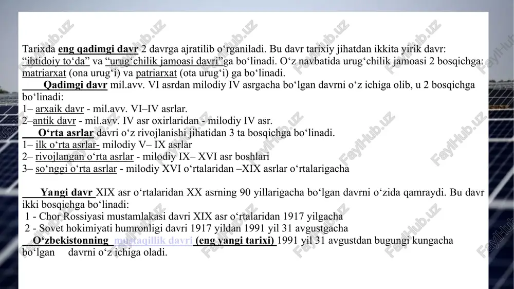 hilik kengashi faoliyatini tashkil etish to‘g‘risida”gi qarorida jamoatchilik kengashi oldiga o‘zbekistonning eng yangi tarixini tizimli, haqqoniy va xolis tarzda o‘rganishni tashkil etish, yangi avlod ilmiy va o‘quv-uslubiy adabiyotlarni yaratish hamda mamlakatimizning dunyodagi o‘rni va rolini ko‘rsatishga qaratilgan qator vazifalar qo‘yilgan. oʼzbekiston respublikasi prezidenti shavkat mirziyoev raisligida 2021 yilning 19 yanvar kuni maʼnaviy-maʼrifiy ishlar tizimini tubdan takomillashtirish, bu borada davlat va jamoat tashkilotlarining hamkorligini kuchaytirish masalalari boʼyicha videoselektor yigʼilishi oʼtkazildi. unda yoshlarni vatanparvarlik, milliy iftixor ruhida tarbiyalash, buning uchun tarixni yaxshi oʼrgatish, bu yoʼnalishdagi ilmiy tadqiqotlarni kengaytirish muhimligi taʼkidlandi.– milliy tarixni milliy ruh bilan yaratish kerak. aks holda uning tarbiyaviy taʼsiri boʼlmaydi. biz yoshlarimizni tarixdan saboq olish, xulosa chiqarishga oʼrgatishimiz, ularni tarix ilmi, tarixiy tafakkur bilan qurollantirishimiz zarur, – dedi shavkat mirziyoev. mutasaddilarga oʼzbekistonda tarix fanini 2030 yilgacha rivojlantirish kontseptsiyasini ishlab chiqish vazifasi qoʼyildi. e'tiboringiz uchun tashakkur!