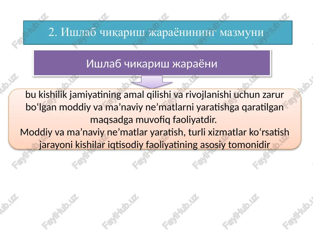 sotilib pulga aylangandan keyin o'zgargan shakllari sof mahsulot zaruriy mahsulot qo'shimcha mahsulot ish haqi ijtimoiy himoya fondlari foyda foiz renta soliqlar 4. ishlab chiqarish imkoniyatlari va uning chegarasi ishlab chiqarish imkoniyatlarining mazmuni iqtisodiy resurslardan foydalanishning turli xil muqobil variantlari mavjud bo‘lishi ko‘zda tutilib, ulardan eng samaralisi, ya’ni jamiyat ehtiyojlarini ancha to‘laroq qondiradigan miqdorda tovar va xizmatlarni ishlab chiqarish imkonini beradigan turini tanlab olishga harakat qilinadi. bozor iqtisodiyoti sharoitida ishlab chiqarish imkoniyatlarining ma’lum chegarasi bo‘ladi. chunki, resurslar kamyob bo‘lganligi sababli iqtisodiyot to‘la bandlik va ishlab chiqarishning to‘liq hajmida ham tovar va xizmatlarni cheklanmagan miqdorda ishlab chiqarishni ta’minlay olmaydi. 20 resurslar to'liq band bo'lganda ishlab chiqarish imkoniyatlari (shartli raqamlar) mahsulot turi muqobil variantlar a v s d e non (mln. dona) 0 1 2 3 4 tegirmon (ming dona) 10 9 7 4 0 ishlab chiqarish imkoniyatlari chegarasi to‘g‘risida yaxshiroq tasavvurga ega bo‘lish uchun: birinchidan, iqtisodiyot faqat ikki xil mahsulot – non …