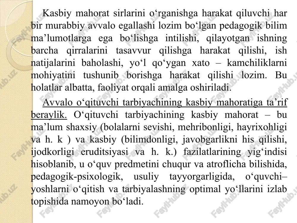 i. mehnatini ilmiy asosda tashkil etishda namoyon bo‘ladigan 3 ta konkret belgilar: 1. vaqtdan imkon qadar samarali foydalana bilishi, uni tashkil etishi; 2. mehnat va dam olish uchun yaratilgan qulay shart-sharoitlardan samarali foydalanish, uni boshqarish; 3. barcha imkoniyatlarni ishga solgan holda o‘quvchi mehnat qilishi uchun uning sog‘lig‘i va har tomonlama g‘amxo‘rlik qilish. qonuniyat va tamoyillarniig bajarilipsh o‘qituvchi mehnatning yo‘nalishiga bog‘liq: 1. ish tajribasiga bog‘liq. 2. o‘rganish va tushuntirish tajribasi. 3. ishlash uchun sharoitning yaratilishi va ish joyining jihozi. 4. o‘qituvchida qay darajada bor bo‘lgan ijobiy fazilatning mavjudligi; pedagogik mehnatning samarasi, maqsadi va faoliyat vazifasiga ko‘ra bilishda va anqilay olshpdadir. shundagina shuni ilmiy tashkil etish mumkin bo‘ladi. bu o‘qituvchi mehnatini ilmiy tashkil etishning 1-tamoyilidir. 2-chi tamoyili faoliyat uslubini belgilash. 3-tamoyili faoliyat uslubini belgilash.pedagogik mehnatni ilmiy tashkil etishda texnikadan vosita sifatida samarali foydalanish tushuniladi. bu tamoyil ko‘nikma va malakalarni shakllantirishga xizmat qiladigan pedagogik texnika va texnik vositalar yig‘indisi ko‘zda tutiladi. 4-tamoyili ta’lim-tarbiyani …