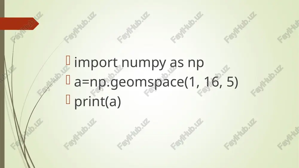 numpy kutubxonasi - Page 4
