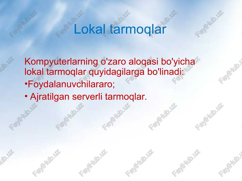kompyuter tarmoqlarilokaltarmoq - Page 4