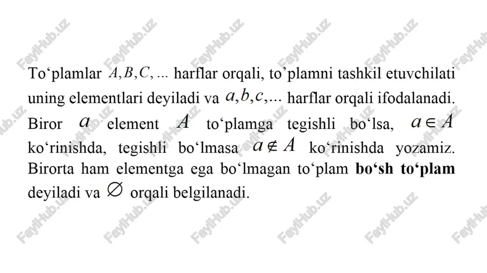 to'plamlar va ular ustida amallar - Page 4