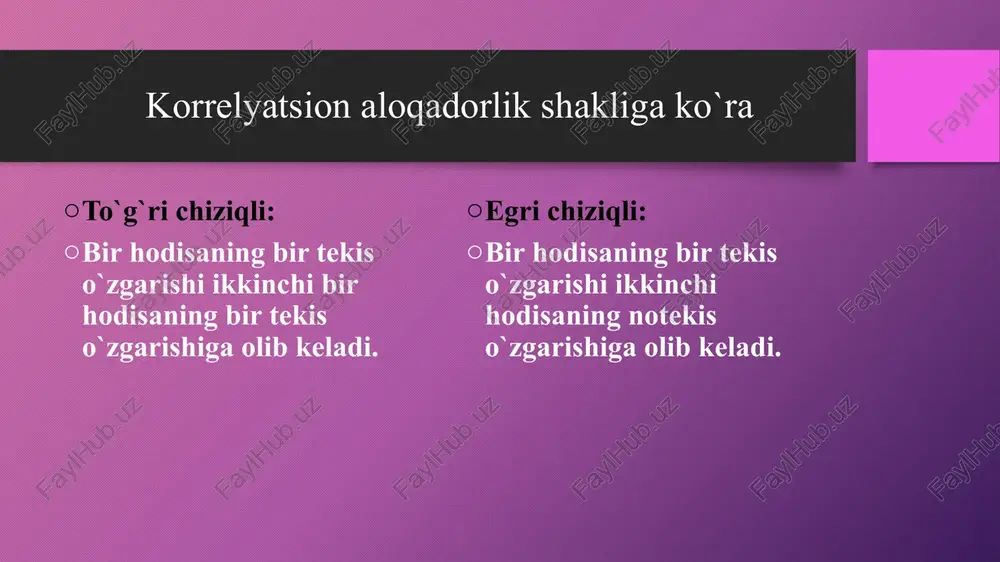 foydalaniladi, ammo ko‘pincha intensiv ko‘rsatkichlarga o‘rganilayotgan majmualarning tarkibi ta’sir ko‘rsatadi. masalan: 2 muqim shifoxonadagi umumiy letallik (o‘lim) ko‘rsatkichini taqqoslash va shu ko‘rsatkichlardagi farqning sabablari to‘g‘risida xulosa chiqarish uchun, avvalambor, shifoxonalarda davolanayotgan bemorlarning kasalliklari turining bir xilligini aniqlash kerak. z chunki qaysi shifoxonada og‘ir, surunkali kasalliklar bilan yotqizilgan bemorlar soni ko‘proq bo‘lsa, shu shifoxonada letallik ko‘rsatkichi yuqori bo‘ladi. z bir yoshli bolalar va keksa yoshdagi odamlar qancha ko‘p bo‘lsa yana bir misol o`lim ko`payadi tug`ilish ko`payadi aholi orasida yoshlar qancha ko‘p bo‘lsa bir necha majmualardan olingan biror-bir hodisalarning kattaliklarini o‘zaro taqqoslash va majmualar tarkibini taqqoslanayotgan ko‘rsatkichlarga ta’sirini yo‘qotish uchun sanitariya statistikasida standartlash usuli qo‘llaniladi. standartlash usuli yordamida har xil majmualardagi bir xil hodisaning kattaliklarini bir-biriga taqqoslash uchun shartli standart ko‘rsatkichlar hisoblanadi. z standart ko`rsatkichlarni hisoblash usullari to`g`ri teskari bilvosita ko`p omilli to`g`ri usulda muhit va hodisaning tarkibi ma’lum teskari usulda bilvosita usulda ko`p omilli usulda muhit noma’lum hodisaning tarkibi ma’lum muhit …
