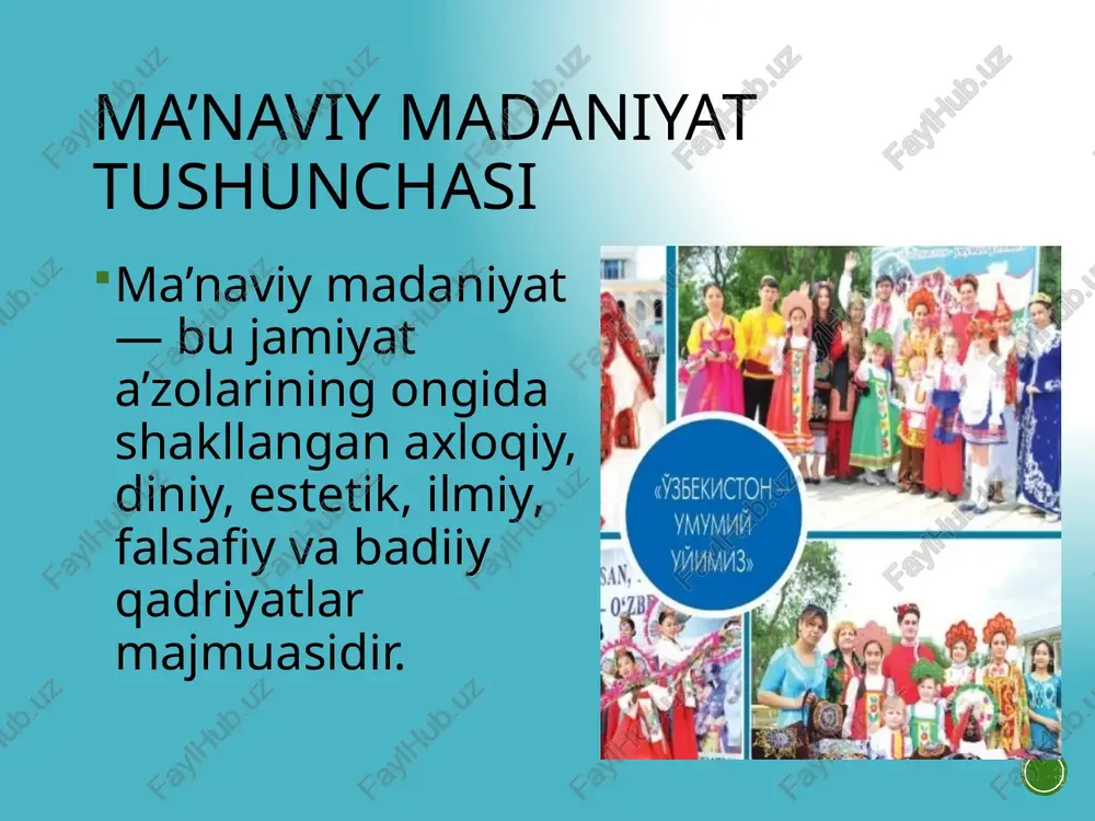xalqlar ma’naviy madaniyat belgilarining rivoji - Page 4
