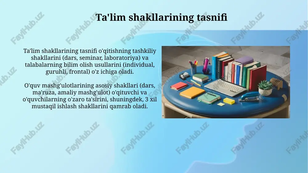 ta'limni tashkil etish turlari va shakllari - Page 4