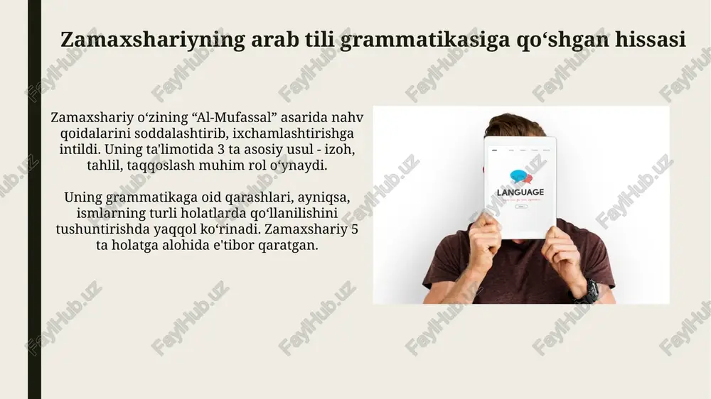 zamaxshariyning lingvistik qarashlari - Page 4