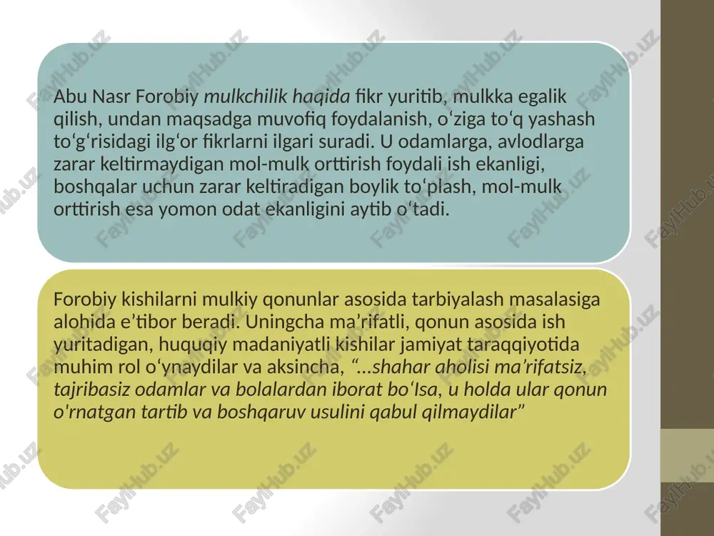 ir, qo‘mondon, elchi va boshqa hukmdorlaming faoliyat mezonlari diqqatga sazovordir. masalan, «vazir ko'zining to‘q bo‘lishi uni har xil mol-mulk oldida saqlanishdan asraydi. ko‘zi och odam bor dunyoni yesa ham to‘ymaydi», deydi olim. dehqon, savdogar, chorvador, oddiy mehnatkash ahli to‘g‘risida nodir fikrlar bildiriladi. «bular bilan yaqin bo‘lgin hamisha, to tomoq tashvishin bilmasdan yasha», deb aytiladi. ayniqsa, bilim va aql-idrokka, shu soha sohiblariga katta e’tibor beriladi. «odamzod naslining ulug‘ligi bilimdan. u aql-idrok tufayli ne-ne tugunlarni yechishga qodir», deb yozadi alloma nizomulmulk nizomulmulk (1017, tus - 1092, nahovand) — saljuqiylar davlati arbobi abu ali al-hasan ibn ali ibn ishoq at-tusiyning unvoni «nizomulmulk», ya’ni mulkning nizomi, tartibi nomi bilan shuhrat qozongan. nishopur va marvda o‘qib, voyaga yetgach, balxga borib, ali ibn shodon xizmatiga kiradi. nizomulmulk saljuqiylar shohi alp arslon saroyida vazirlik mansabigacha ko‘tariladi. 1072-yili nizomulmulk, alp arslon o‘ldirilgach, uning o‘g‘li, 17 yoshlik malikshoh (1072-1092-yillar) saroyida vazirlik qilib, qariyb davlatning hamma ishlarini o‘zi olib borgan …