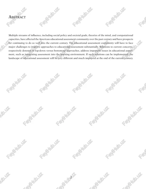 urricular areas. at the current time, virtually every state has developed specific standards with the goal of raising the bar for the education of all children. simultaneously, americans want to main- tain high standards of excellence for the educational enterprise while arguing that those standards must be promoted for all children. thus, equity and excellence are coincident and should be part of one educational agenda rather than considered to be separate pursuits. a second factor shaping educational assessment is increased public demand for accountability, which can be observed every day and in multiple forms espe- cially in the press and in public and political discussions about the need to improve the educational system. the focus on value-added approaches to the evaluation of programs, schools, and the quality of teachers in the assessment community is an obvious manifestation of this demand for accountability. using a value-added ap- proach as a way …