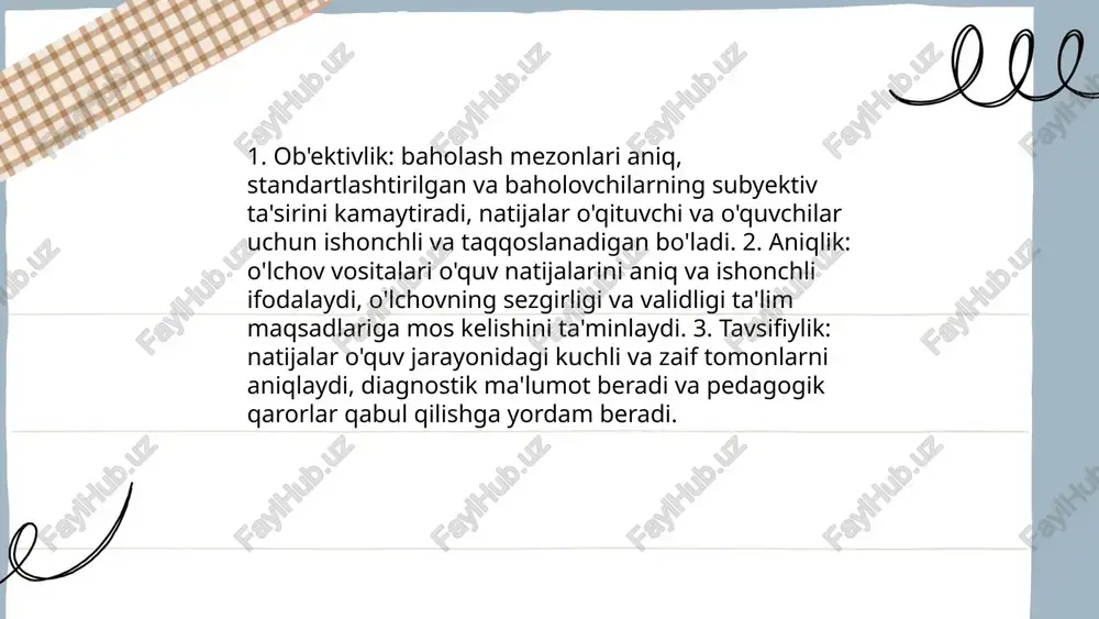 pedagogik o'lchovlarning ta'lim sohasidagi xususiyatlari va ahamiyati - Page 4
