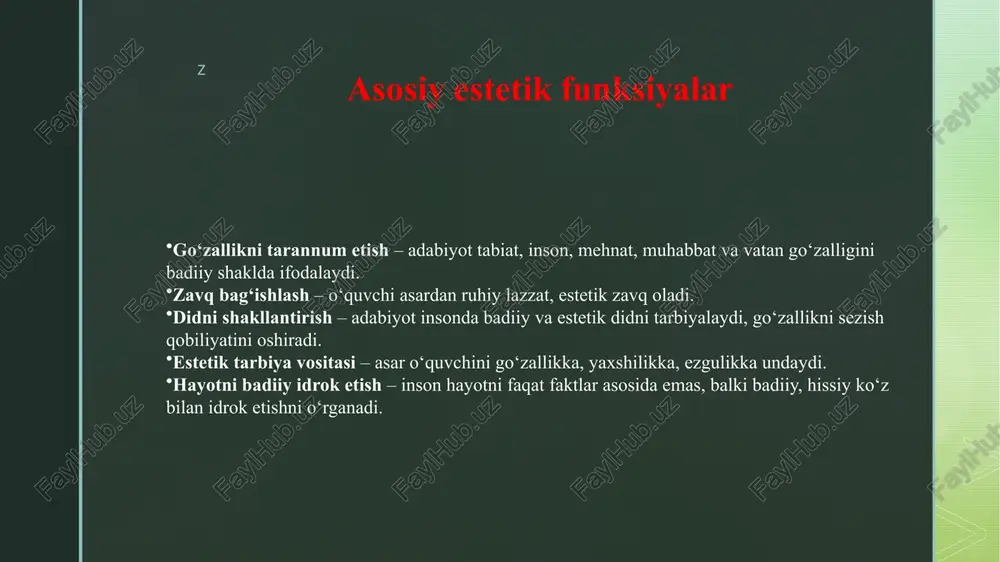 badiiy adabiyotning estetik funksiyasi - Page 4