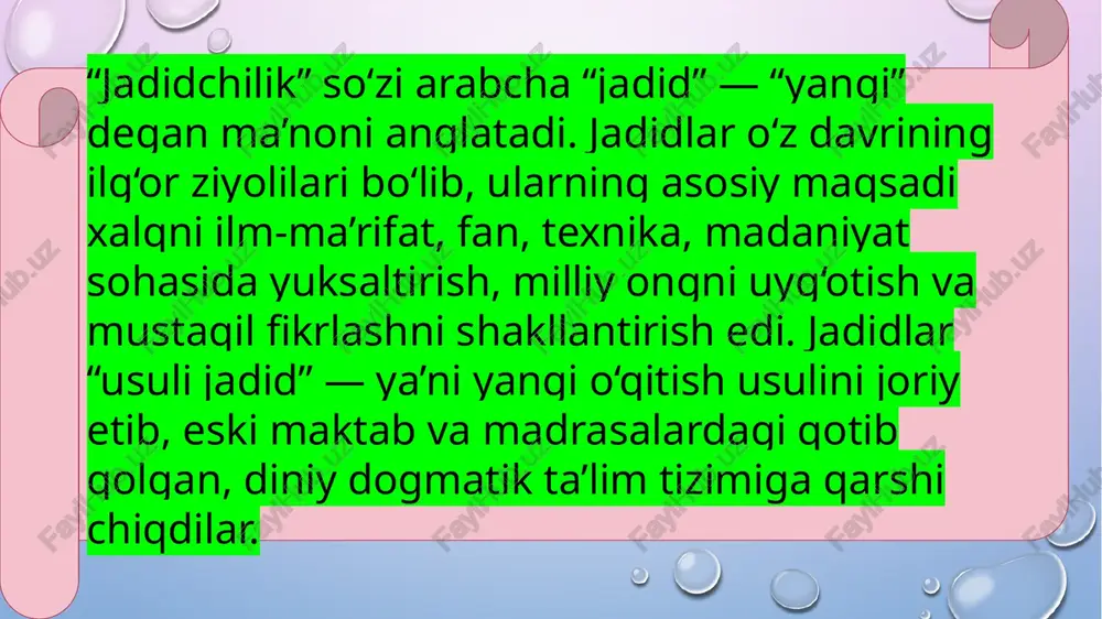 xx asr boshlarida jadid adabiyoti shakllanishi - Page 4