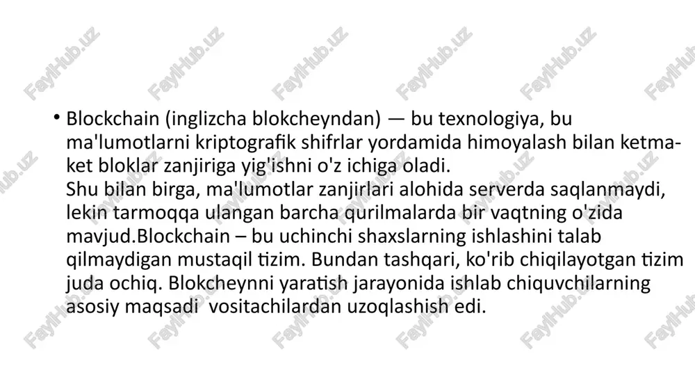 y rezerv bilan ta’minlanmagani va bu bilan bog’liq boshqa sabablarga ko’ra, bitcoin kursi kutilmaganda to’liq nolga tushib ketishi ham hech gap emas. rasmiy ravishda ishlamaydi. bitcoin moliya tizimiga yomon ta’sir ko’rsatishi mumkin, shu sababli ko’p davlatlar (shu jumladan, bizning mamlakat ham) kriptovalyutaga ishonchsizlik bilan qaraydi. 12 kriptovalyutalar turlari coinmarketcap 9.06.2020 yildagi ma'lumotlariga ko'ra 5549 xil kripto-valyutalar mavjud. virtual aktivlarning umumiy kapitallashuvi 274 milliard dollardan oshadi, ushbu miqdorning taxminan 75 foizini 20 ta eng yirik blockcheyn loyihalari baham ko'rmoqda. eng mashhur almashinuv belgilari - binance coin (bnb) va exmo coin (exm). stablecoins chiqaradigan kompaniya o'z balansida token belgisining qiymatini kafolatlash uchun fiat miqdorida, masalan aqsh dollarida bo'lishi kerak. ushbu turdagi eng taniqli tanga - tether (usdt), ammo dollar va evro tomonidan qo'llab-quvvatlanadigan boshqa barqaror tanga pullari mavjud. utility tokens yoki xizmat tokenlari, shuningdek app coins deb nomlanadi. ular cheklangan miqdorda ico uchun chiqariladi. hozirgi davrdagi eng mashhur kriptovalyutalarning emblemalari 14 2020 …