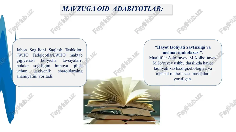 anishidan avval sog‘lomlashtirish badantarbiya mashqlarini takomillashtirish. 3 maktablarda gigiyena va sanitariya qoidalari bo‘yicha,xizmat ko‘rsatish jarayonini maxsus darslar orqali qadriyatga aylantirish. 4 n muammo amalga oshirish mexanizmi mas’ul muddat natija 1 maktabda ergonomik sharoitlarni yetarli emasligi mebel va jihozlar:o‘quvchi hamda o‘qituvchilarga qulay va sog‘lom o‘qish uchun ergonomik stollar,stullar va boshqa mebellar bilan ta’minlsh.dizayn:o‘quv xonalarini ergonomik va gigiyena talablariga javob beradigan tarzda budjetdan tashqari mablag‘lar hisobidan jihozlash. maktab direktori, xibdo‘. kuzatuv kengashi muntazam xodimlar va o‘quvchilar uchun qulay va sog‘lom sharoit yaratiladi.xodimlar psixologik qo‘llab-quvvatlanadi 2 o‘qituvchilar va maktab xodimlari uchun tizimli tayyorgarlikning mavjud emasligi o‘qituvchilarga mehnat gigiyenasi va salomatlikni saqlash bo‘yicha maxsus kurslar tashkil etish va treninglar o‘tkazish.maktab xodimlarini gigiyena va salomatlik holatini doimiy nazorat qilish choralarini ko‘rish. maktab direktori. xibdo‘, mmibdo‘ maktab hamshirasi o‘quv yili davomoda maktab xodimlarining salomatlik holatini doimiy nazorati o‘rnatiladi. 3 yorug‘lik va havolantirish tizimini optimallashtirilmagan yorug‘lik: o‘quv xonalarida tabiiy yorug‘likni maksimal darajada oshirish va sun’iy yorug‘likni me’yorida …