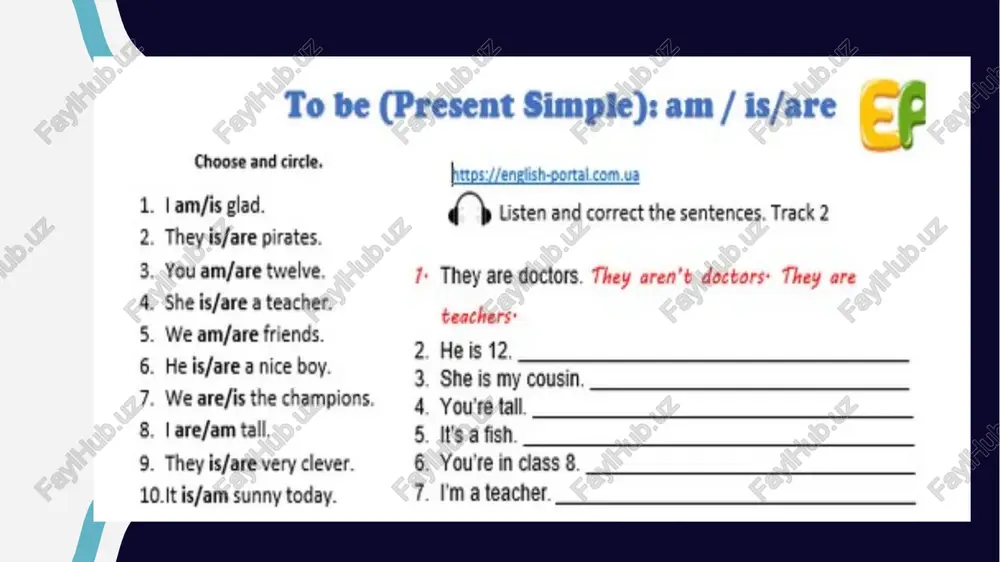 different uses of be - Page 4