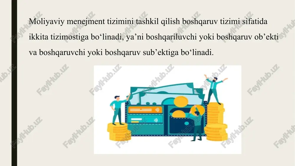 lab chiqishdan iborat. pul oqimlarini boshqarish. korxonalarning moliyaviy barqarorligi va iqtisodiy mustaqilligi, likvidliligi va to‘lovga qobilligi hamda boshqa iqtisodiy ko‘rsatkichlarning yuqori ekanligi ko‘p jihatdan ushbu funktsiyaning to‘g‘ri va oqilona amalga oshirilishiga bog‘liqdir. moliyaviy risklarni boshqarish funktsiyasi yordamida, korxonalar faoliyatida yuzaga kelgan risklarning turlarini aniqlash, risklarning darajasini xalqaro zamonaviy usullar yordamida baholash va buning natijasida yo’qotishlar ko’lami va xajmini belgilash mumkin bo’ladi. e’tiboringiz uchun rahmat!!! image1.png image2.jpeg image3.jpeg image4.jpeg image5.jpeg image6.png image7.jpeg image8.png /docprops/thumbnail.jpeg