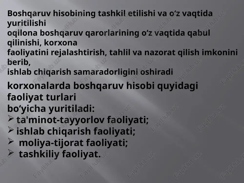 o’g’in hisoblanadi. bu masalada nima mavjud hamda nima zarurligi uchun nima yetishmaydi. boshqacha aytganda, ushbu qismda korxona rejalashtirishi resurslarini baholashning bir qancha yo’nalishlari o’z aksini topgan uchinchi qism muammoni hal etishdir. unda qo’yilgan barcha savollarga javob bo’ladi. ya’ni mavjud resurslarni hisobga olgan holda ishlab chiqarish talablarini amalga oshirish ishga yollash, ishga ko’niktirish, tayyorlash va malaka oshirish, martaba (lavozimda vertikal va gorizontal siljitish), ishdan bo’shatish bo’yicha dasturlar yaratiladi. rejalashtirish yo’nalishlari rejalashtirish yo’nalishi, hal qilinadigan vazifalar jihatlari va rejalash davrining davomiyligiga qarab, rejalashtirish quyidagi uch turga bo’linadi: strategik, istiqbolli (uzoq muddatli) rejalashtirish (3 yildan 10 yilgacha); o’rta muddatli rejalashtirish (1 yildan 3 yilgacha); qisqa muddatli, joriy rejalashtirish (1 yilgacha) mehnat unumdorligi va rejalashtirish xarajatlarini tahlil etish. faoliyat darajasini mehnat unumdorligini oshirish hisobiga ham, qo’shimcha ishchi kuchini yollash hisobiga ham oshirish mumkin. inson resurslari unumdorligi va xarajatlari nuqtai nazaridan kompaniya investitsiyalarini oqilona joylashtirishni talab etadigan xohlagan boshqa sarmoyalari kabi ko’rib chiqish mumkin. rejalashtirishni …