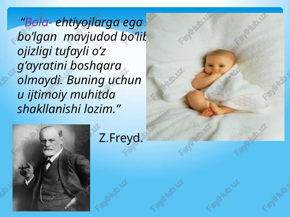 i tashkil etish shakl, metod va vositalari. oila sharoitida uyushtirilayotgan suhbatlar alohida diqqatga sazovordir. ommaviy axborot vositalari orqali aholi e'tiboriga xavola etilayotgan huquqiy mavzulardagi maqolalar, ko'rsatuv, eshittirish, shuningdek, ommaviy-huquqiy adabiyotlar hamda ularda ilgari surilgan g'oyalar yuzasidan o'tkaziladigan suhbatlar bolalarda huquqiy tasavvur, idrok, savodxonlik, tafakkur, faollik, mas'ullik, e'tiqod va salohiyatni qaror topishiga olib keladi. oila muhitida bolalarga ularning burchlari to'g'risidagi ma'lumotlarni berib borish, o'z navbatida huquqlaridan foydalanish yo'llarini ko'rsatib berish bu borada yaxshi samara bera oladi. oila bolalarda vatanparvarlik, insonparvarlik tuyg'ularini hosil qiluvchi o'ziga hos maskan sanaladi. bolalar «vatan», «xalq» tushunchalarining mohiyatini dastlab ana shu maskanda o'zlashtiradilar. binobarin, oilaning o'zi vatanning bir bo'lagidir. oila sha'nini himoya qilish, uni saqlash to'g'risida qayg'urishning vatanning sha'ni,el-yurt manfaati uchun kurashish tuyg'ulari bilan uzviy bog'liq bo'lishiga erishish oilada tashkil etilayotgan ijtimoiy-siyosiy tarbiyaning asosi bo'lishi lozim. xulosa. xulosa o’rnida shuni ta’kidlash joizki, yuqorida qayd etilgan tarzda oila tarbiyasini tashkil etish komil insonni tarbiyalab voyaga etkazish muvaffaqiyati uchun …