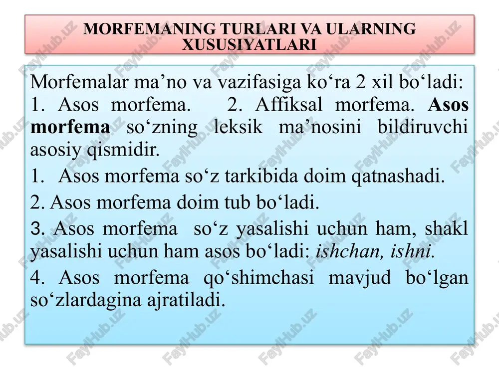 morfemika. morfema, uning turlari - Page 4