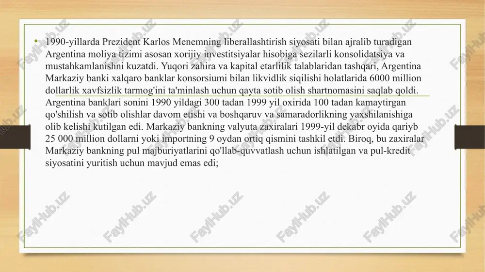 lar inflyatsiyani qoplash uchun juda yuqori foiz stavkasini to'lashlari kerak bo'lgan kredit so'rashga jur'at etadilar. buning ustiga kamida ikkita soliq mavjud: qqs (qo'shilgan qiymat solig'i) 21 foiz va yalpi daromad solig'i 8 foiz. kamdan-kam kompaniyalar bunday stavkalarni olishlari mumkin va odatda ularning narxi bir vaqtning o'zida ko'tarilsa. bu markaziy bank obligatsiyalarini sotib olishning ikkinchi sababidir. yon eslatma sifatida, argentina oyiga taxminan 4 foizni tashkil etuvchi muhim narxlarni nazorat qiladi va so'nggi bir necha hafta ichida 3,5 foizga tushib ketdi. kompaniyalar xarajatlarning o'sishidan aziyat chekmoqda va agar mavjud bo'lsa, moliyadan foydalanish imkoniga ega emaslar; shuning uchun ularning aylanma mablag'lari qattiq taranglashadi. iqtisodiyot barqarorlashgan taqdirda ham, bu hali ham katta tashvish bo'lib qoladi, chunki moliyaviy mablag'larsiz kompaniyalar o'z ishlab chiqarish darajasini oshira olmasligi mumkin, investitsiya qilish. yuqori xarajatlar va kredit etishmasligi jiddiy muammolar bo'lganligi sababli, hukumat bir necha bor past foiz stavkalarida subsidiyalangan kredit dasturlarini yaratmoqda. agar ular subsidiyalanmagan bo'lsa ham, barcha …