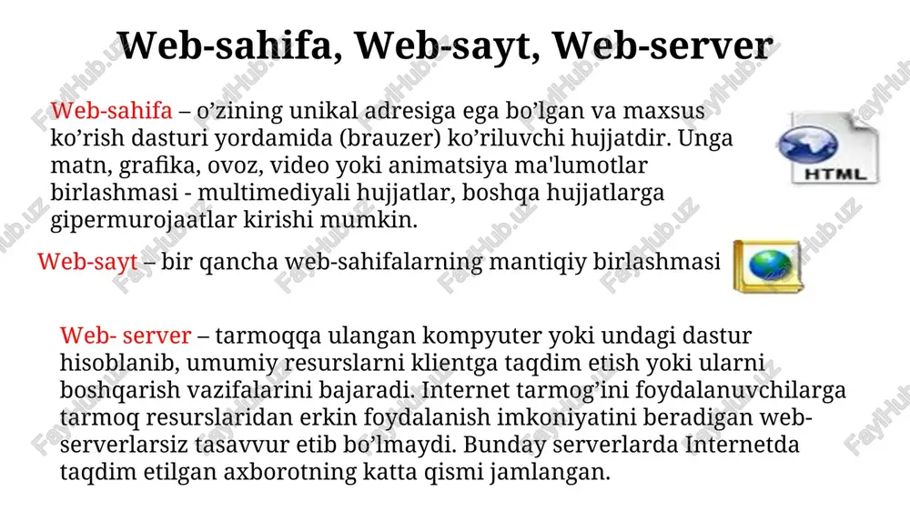yozma (kursiv) holda ko’rsatish uchun qo’llaniladi. shu bilan birga gipermatnli ssilkalar teglari ham mavjud. ushbu elementlar foydalanuvchiga gipermatn ustiga sichqoncha kursori bosilganda boshqa hujjatga bog’lanish imkonini beradi. quyida biz html tilida tuzilgan dastur kodi bilan tanishib chiqamiz: bu dasturni ishga tushirish natijasida quyidagi oyna ochiladi: xml (extensible markup language). xml tili ham html tiliga o’xshash til xisoblanadi. html dan farqli tomoni shundaki, xml da dasturchi o’zining shaxsiy teglarini yaratadi va ular orasiga ma'lumotlar joylashtiradi. xml-teglar harflar katta kichikligini farqlaydi. html teglari hujjatni ekranda ko’rinishini ifodalaydi. xml teglari hujjatdagi ma’lumotlarni tavsiflash uchun ishlatiladi. undan tashqari xml yordamida yangi teglarni yaratish mumkin. xmlda ma’lumotlar tuzilmaviy holda saqlanadi. xml asosan ma’lumotlar almashinuvida ko’p ishlatiladi, chunki xml platformadan mustaqil bo’lib, http orqali ishlashi juda qulay. buni quyidagicha qisqartiriladi: xhtml xhtml tili html va xml tillarining birlashmasini tashkil etadi. xhtml tilida yozilgan hujjatning tashqi ko’rinishi platformaga bog’liq (windows, mac yoki unix) ravishda o’zgarib ketmaydi. shunga …