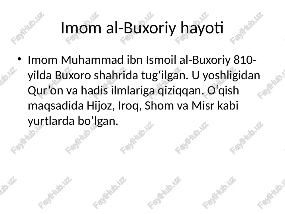 imom al-buxoriy va imom at-termiziyning hadis ilmiga qo‘shgan hissasi - Page 4