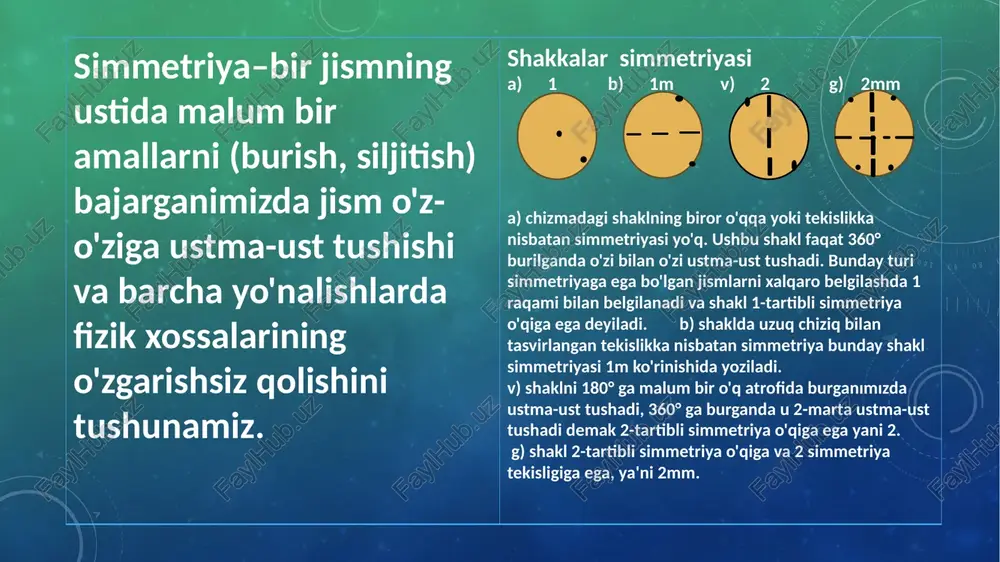 yotlar ro’yxati: a. v. maleev a. v. goncharov lektsii po fizike tvyordogo tela a. teshaboev, s. zaynobiddinov, sh. ermatov qattiq jism fizikasi l.f. kalistratova, s.v. danilov, v.i. surikov, n.p. kalistratova osnovi fiziki tverdogo tela konspekt lektsiy e’tiboringiz uchun raxmat!!! image3.png image4.png image5.png image6.png image7.png image8.png image9.png /docprops/thumbnail.jpeg