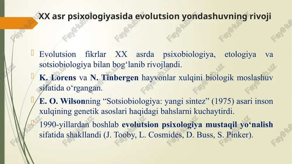 ida yaqin aloqalar mavjud. ilmiy tadqiqotlar hayotiy psixologiyani qo‘llab-quvvatlaydi va unga ilmiy asos beradi, shu bilan birga, hayotiy amaliyot ilmiy psixologiyaning yangi yo‘nalishlarini shakllantirishga yordam beradi. masalan, klinik psixologiya o‘zining ilmiy asosini psixoanaliz, kognitiv terapiya yoki ijtimoiy psixologiya ilmiy tadqiqotlaridan oladi, bu esa uning amaliyotini yanada samarali qiladi. fanlar tizimida psixologiyaning tutgan o‘rni psixologiya fanlar tizimida alohida o‘rin egallaydi, chunki u inson ruhini, xulq-atvorini va psixik jarayonlarini o‘rganadi. psixologiya biologiya, ijtimoiy fanlar, pedagogika, tibbiyot, falsafa va boshqa ko‘plab sohalar bilan kesishadi. psixologiyaning biologiya bilan aloqasi, masalan, nevrologiya va genetikaga ta'sir etuvchi psixologik jihatlar, kognitiv psixologiya va neyropsixologiya orqali rivojlanadi. ilmiy psixologiya bilimlarining o‘ziga xosligi ilmiy psixologiya o‘zining ilmiy metodlari va qoidalari bilan boshqa fanlardan farq qiladi. psixologiya o‘z ob'ektlarini — insonning ongli va ongsiz psixik jarayonlarini o‘rganish orqali inson xulq-atvori va fikrlashini tushunishga harakat qiladi. ilmiy psixologiya o‘zining metodik yondoshuvlarida to‘g‘ri tasvirlash, sinov va kuzatish orqali ma'lumot to‘plash, va ular …
