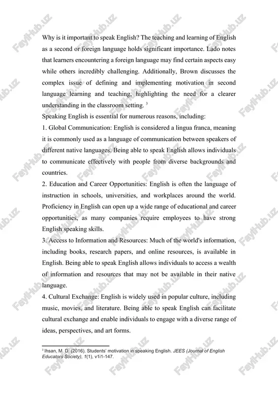 r individuals looking to enhance their global skills to learn the language. since gaining independence, the significance of the english language in various aspects of uzbek life has been on the rise.[footnoteref:5] [5: turdiyeva, k, u. the role of teaching english in the period of modernization in uzbekistan —— 2018. — № 44 (230). — s. 294-296. — url: https://moluch.ru/archive/230/53589/ ] when it comes to c1 level, it is considered a level of cefr (common europian framework of reference) . the common european framework provides a common basis for the elaboration of language syllabuses, curriculum guidelines, examinations, textbooks, etc. across europe. it describes in a comprehensive way what language learners have to learn to do in order to use a language for communication and what knowledge and skills they have to develop so as to be able to act effectively. the description also covers the cultural context in which language …
