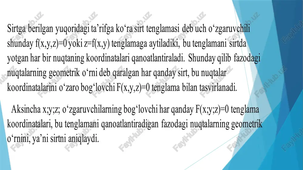 a liz fanining o‘qitishdan maqsad talabalarni matemati kaning zaruriy ma’lumotlar majmua si,tushunchal ar,tasdiqlar va ularning isboti , amaliy masalalarni yechish usullari va boshqalar, bilan ta nishtirishdan iboratdir.ayni paytda, u talabalarni mantiqiy fikrlash, to‘g‘ri xulosa chiqarishga,ularning matematik madaniyatini oshirishga hizmat qiladi. /docprops/thumbnail.jpeg