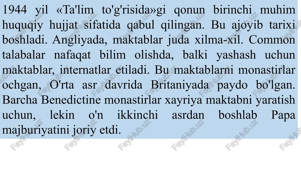 muassasalari boshlang’ich maktablarga uyg’unlashgan bo’ladi . maktab ta’limi davri 2 ta - boshlang’ich . boshlang’ich maktab, o’z navbatida, 3 ta va 2 ta sinfli bosqichdan iborat. bu davrda bolalar arifmetika, o’qish, yozish, musiqa, tarix va ba’zi boshqa fanlardan ta’lim olishadi. 11-12 yoshdagi bolalar barcha fanlardan imtihon topshiradilar.seb sertifikat olishi kerak. maktab sentabrdan boshlanib 30 iyunda ta`tilga chiqadi. darslar 8.30 da boshlanib, 15.30 gacha davom etadi. soat 12.00 dan 13.00 gacha tushlik uchun tanaffus beriladi. chorshanba kuni tushlikdan so’ng, shanba va yakshanba kunlari dam olish kunlari katolik maktablarida o`qish bepul, ammo ba`zi ekskursiyalar, o`quv materiallariga o`z hissangizdan to`lashingiz lozim. davlat maktablarida hamma xarajatlar davlat tomonidan to`lanadi va ta`lim olish bepul. xususiy maktablarda ta`lim olish mablag` talab qiladi .u yerda ta`lim olish majburiy emas. belgiyada oliy ta'lim tizimi belgiyada oliy ta'lim, uning sifati va mavjudlik uchun ma'lum. mamlakatda turli sohalarda diplom dasturlarini taklif qiladigan turli xil universitetlar, kollejlar va boshqa muassasalar mavjud. …