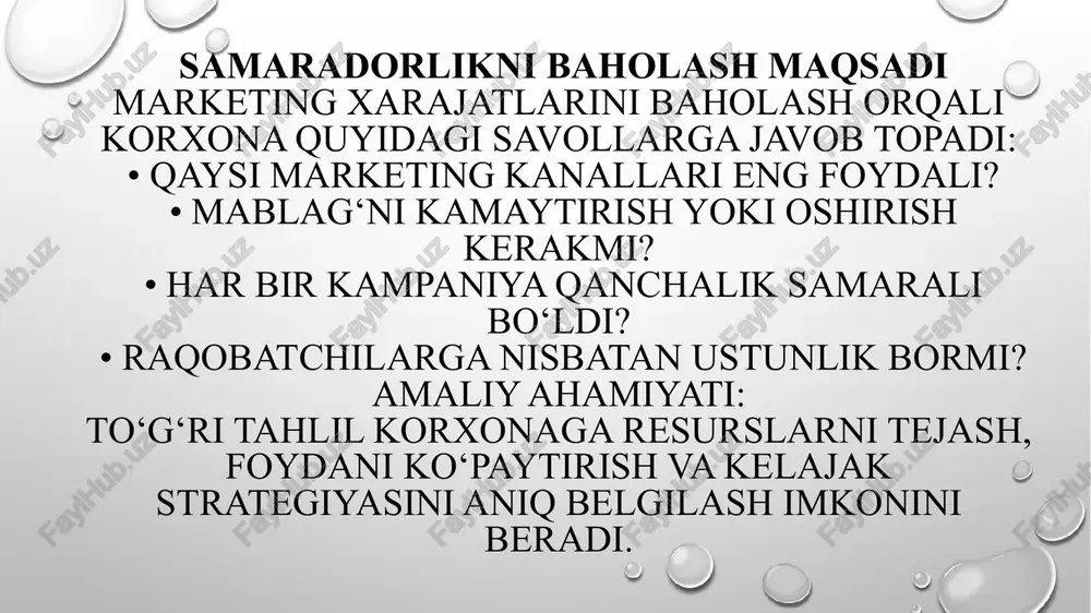 marketing xarajatlarining samaradorligini baholash - Page 4