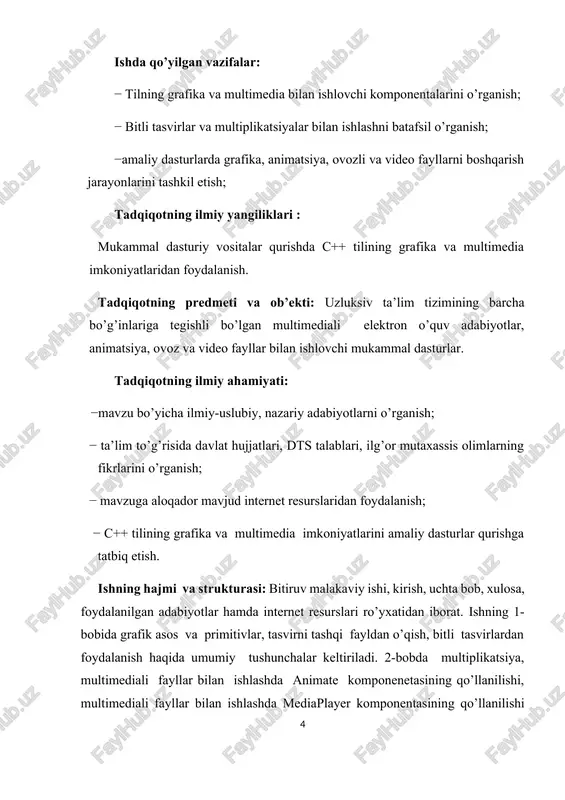 da to’g’ri chiziq chizadi rectangle(x1,y1,x2,y2); yuqori chap burchagi x1,y1 quyi o’ng burchagi x2,y2 bo’lgan to’g’ri to’rtburchak chizadi fillrect(x1,y1,x2,y2); yuqori chap burchagi x1,y1 quyi o’ng burchagi x2,y2 bo’lgan ichi bo’yalgan to’g’ri to’rtburchak chizadi framerect(x1,y1,x2,y2); to’g’ri to’rtburchak konturini chizadi roundrect(x1,y1,x2,y2,x3,y3); burchaklari silliq bo’lgan to’g’ri to’rtburchak chizadi ellipse(x1,y1,x2,y2) ellips yoki aylana chizadi.x1,x2,y1,y2-lar ellipsga chizilayotgan ellipsga tashqi chizilgan to’g’ri to’rtburchak(kvadrat) ning diagonal uchlari koordinatalri polyline(points,n) siniq chiziq chizish. bu yerda points tpoint turidagi massiv. massivning har bir elementidagi yozuv o’zida xi va yi sinish nuqtalarining koordinatalarini saqlaydi. n esa siniq chiziqlar soni boshqa grafik primitivlarni chizish uchun canvas metodining ro’yxatiga qarash kerak bo’ladi. asos alohida nuqtalar(piksellar)dan tuzilgan bo’ladi.asos tekisligidagi piksel koordinatalari x—gorizontal va y—vertikal o’qlar bo’yicha aniqlanadi. koordinatalar yuqori chap burchakdan boshlanib, chapdan o’ngga va yuqoridan pastga o’sib boradi (1-rasm).ya’ni yuqori chap burchak (0,0) koordinata ,quyi o’ng burchak esa (client width,client heigth) koordinatalar bilan aniqlanadi. alohida nuqta (piksel) joylashuvi pixels bilan aniqlanib uning xi …
