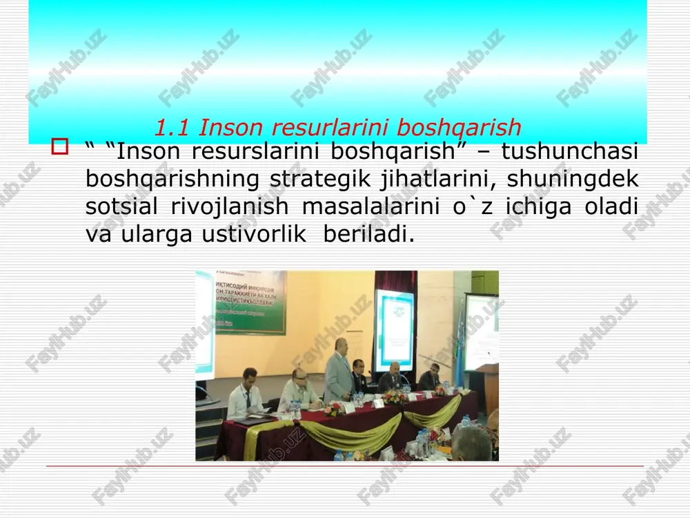 i natijalarga erishishida asosiy omil bo‘ladi. shuningdek, kpi tizimi rivojlangan sari kadrlarni boshqarishdagi ortiqcha ishlar barham topadi. bu esa vaqt va mablag‘dan yutishga o‘z hissasini qo‘shadi. foydalanilgan adabiyotlar: 1. kibanov a.ya. tashkilotning xodimlarni boshqarish: darslik. – 4-nashr, qo‘shimcha. va qayta ishlangan. - m., 2010 yil. 2. vesnin v.r. xodimlarni boshqarish: nazariya va amaliyot: darslik. - m., 2009 yil. 3. ricky w.griffin. fundamentals of management. eighth edition. 2015 cengage learning products are represented in canada by nelson education, ltd.p. 547. 4. bazarov t.yu., eremina b.l. xodimlarni boshqarish: qo'llanma. – 2-nashr, qayta ko'rib chiqilgan. va qo'shimcha – m.: uniti, 2002 yil.