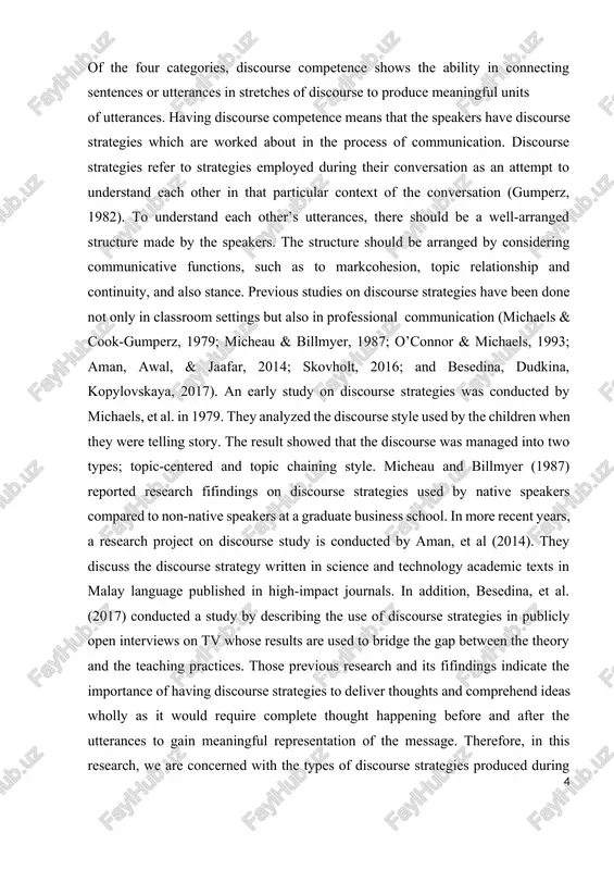 he former has focused on the use of language as a resource for control and socialization. the other project, conducted by skovholt (2016), is a case study to fifind out how scientifific discourse is established through conversational turn in teacher education institution in norway. the study has addressed the teacher-students’ interaction during a student-led discussion which results in the tension between “mundane talk” and “scientifific talk” (p.1). mundane talk occurs when the students’ talk refers to their personal domain shown in their claim, while scientifific talk relates to their reference to a shared scientifific domain. the result of this research is important to the teaching of language, as it shows that the students’ performance and/or the tension between mundane talk and scientifific talk happens due to the teachers’ roles in facilitating the classroom. within the context of our research in the department of english in an indonesian university, the students’ …