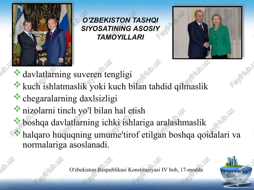 rning tezroq industrializatsiyalashuviga ko‘maklashishdan iborat bmtning oziq-ovqat tashkiloti va qishloq xo’jaligi (fao) 1945 yilda tashkil etilgan. uning madsadlari oziq-ovqatlar sifatini yaxshilash, aholi turmush tarzini yaxshilash, qishloq xo’jaligi hosildorligini oshirish, oziq- ovqat maxsulotlari taqsimoti tizimlarini yaxshilash singarilardan iborat. qishlok xo’jaligini rivojlantirish xalqaro fondi (ifad) 1976 yilda tashkil etilgan, qarorgohi rim shahrida. fondning asosiy maqsadi rivojlanayotgan davlatlar qishloq xo’jaligining rivojlanishiga ko’mak berish va buning uchun qo‘shimcha mablaglar berishdan iborat. xalqaro fuqaro aviatsiyasi tashkiloti (ikao) 1944 yilda tashkil etilgan. uning qarorgoxi monreal shaxrida. ikao xalqaro aeronavigatsiyaning tamoyillari va usullarini rivojlantirish, xalqaro havo yo‘llarida xavfsizlikni ta’minlash, havo transportini rejalashtirish va rivojlantirshpni qo‘llab- kuvvatlash kabi maqsadlarni ko‘zlab tashkil etilgan. xalqaro dengiz tashkiloti (imo) 1948 yilda tashkil etilgan, qarorgoxi londonda. ushbu tashkilotning madsadi dengizda yuklarni tashish va dengiz savdosi sohalarida xalqaro hamkorlikni rivojlantirish va dengizda xavfsizlikni ta’minlashdan iborat. jahon pochta ittifoqi 1874 yilda tashkil etilgan, qarorgoxi bernda. xalqaro pochta ittifoqining madsadi pochta aloqasini yo‘lga qo‘yish va …