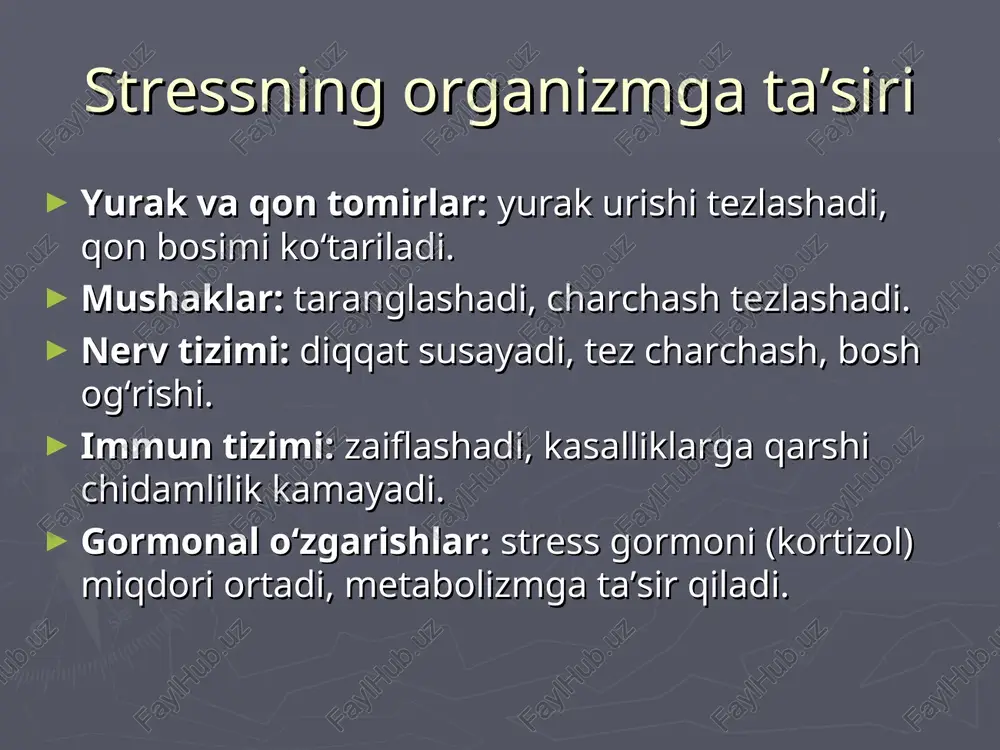 stressning ta'siri va uzoq muddatli stressning oqibatlari - Page 4