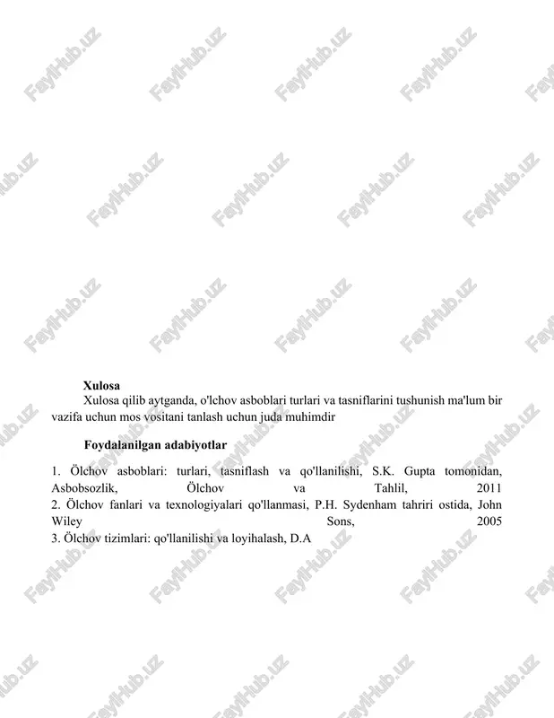 o'lchash vositalarining turlari va sinflanishi - Page 4