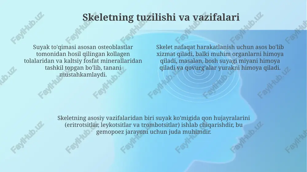 ikni ko'taruvchi mashqlar, masalan, piyoda yurish va raqs, osteoporozning oldini olish uchun juda muhim, chunki ular suyaklarni mustahkamlaydi va zichlikni oshiradi. d vitamini va kaltsiy etarli miqdorda qabul qilish osteoporozning oldini olishda muhim, chunki ular suyak massasini saqlashga yordam beradi; kuniga 1000-1200 mg kaltsiy kerak. suyaklarning sinishi: yoshga bog'liq xavf omillari d vitaminining yetishmasligi, keksalarda keng tarqalgan muammo, suyaklarning mustahkamligini pasaytiradi va sinish xavfini oshiradi. misol uchun, d vitamini darajasi 20 ng/ml dan past bo'lganlarda suyak sinishi ehtimoli yuqoriroq bo'ladi. yosh ulg'ayishi bilan suyak zichligi kamayadi, ayniqsa ayollarda menopauzadan keyin, bu esa suyaklarning sinish xavfini oshiradi. masalan, 65 yoshdan oshganlarda femur bo'yni sinishi xavfi sezilarli darajada ortadi. keksalarda muvozanatning buzilishi va ko'rish qobiliyatining pasayishi kabi omillar yiqilish xavfini oshiradi. yiqilish, ayniqsa osteoporoz bilan og'rigan bemorlarda, suyaklarning sinishiga olib kelishi mumkin; 75 yoshdan oshganlarda bu ko'proq uchraydi. sinish turlari va joylashuvi suyak sinishlari joylashuvi yoshga bog'liq holda o'zgaradi: bolalarda bilak sinishi …