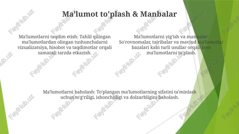 malumotlarni tahlil qilib, naqshlarni aniqlash va ma'noli xulosalar chiqarish - Page 4