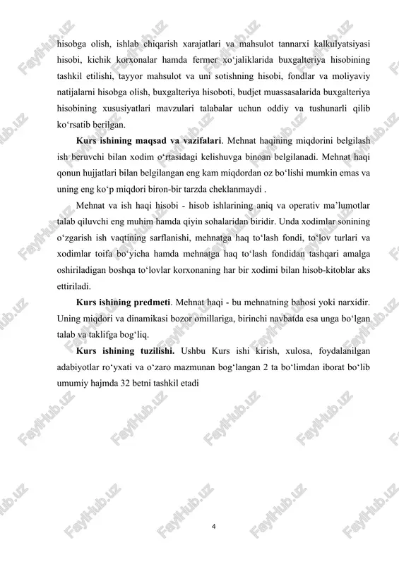 qlidir. rahbarlar tarkibiga korxona va uning tarkibiy bo‘linmalarida rahbarlik lavozimini egallab turgan xodimlar (direktor, uning o‘rinbosarlari, bosh muhandis, bosh iqtisodchi, bosh buxgalter, bosh texnolog) va boshqalar kiradi. mutaxassislar tarkibiga muhandislar, iqtisodchilar va boshqa iqtisodiy hamda muhandislik-texnikaviy ishlar bilan band bo‘lgan xodimlar kiradi. boshqa xodimlar toifasiga hujjatlarni tayyorlash, rasmiylashtirish ishlarini olib boruvchi, xo‘jalikka xizmat qiluvchi boshqa xodimlar (kassirlar, nazoratchilar, tabilchilar, ish yurituvchilar va hokazolar) kiradi. korxonaning ishlab chiqarish-xo‘jalik faoliyati jonli mehnatni iste’mol qilish bilan birga yuz beradi. uning miqdori ishlagan ishi soatlar bilan o‘lchanadi. mehnat jarayonida har bir xodimning bajargan ishi, tayyorlagan mahsuloti, iste’molchilarga ko‘rsatgan xizmatlar uchun sarflangan mehnatiga haq to‘lash miqdorini asoslash hamda aniqlashni tatqiq qiladigan o‘zaro munosabatlar vujudga keladi. ishlab chiqarish faoliyatida markaziy o‘rinni mehnat va uning natijalari egallaydi, chunki uning yordami bilan mahsulot yaratiladi. bu holat mehnat munosabatlarini belgilaydiki, hech bir korxona kerakli miqdordagi va tasnifdagi mehnat resurslarisiz o‘z maqsadiga erisha olmaydi. mehnat resurslari esa ishlaganliklari uchun mehnat …